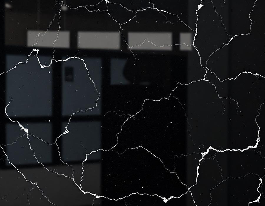 Deep black polished absolute black granite slab